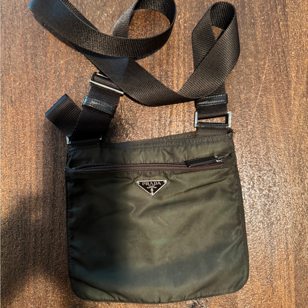 Prada brown Crossbody Bag with Zipper Closure